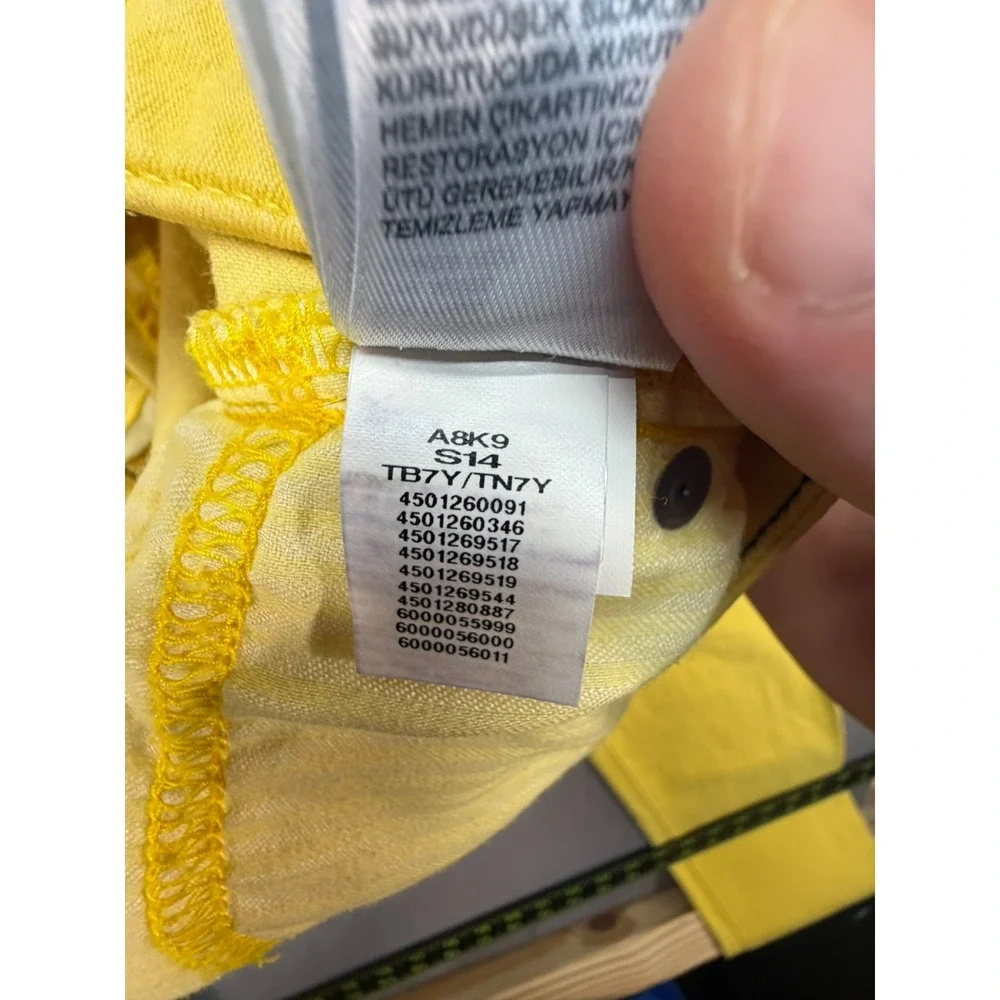 Vintage The North Face Yellow Denim Jean Style Pants Size 36